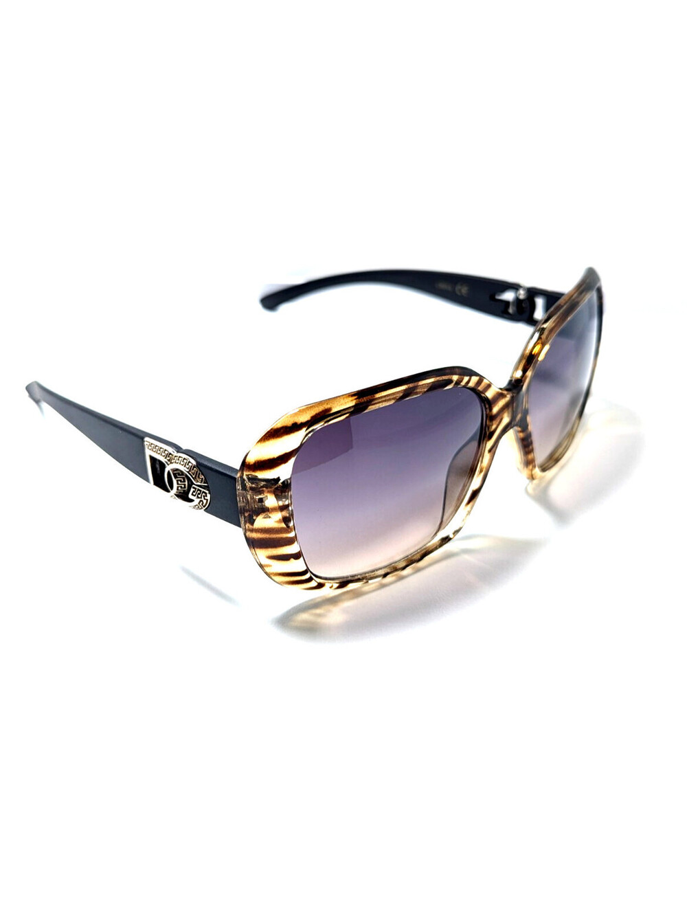 DG  26976 Womens Brown Leopard Sunglasses Purple Gradient Lens